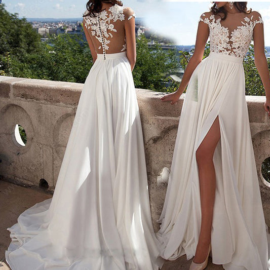 Stylish Dress Sexy Lace Split Long Wedding Dresses