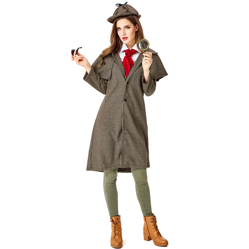 Halloween Adult Female Sherlock Holmes Pixel Costumes