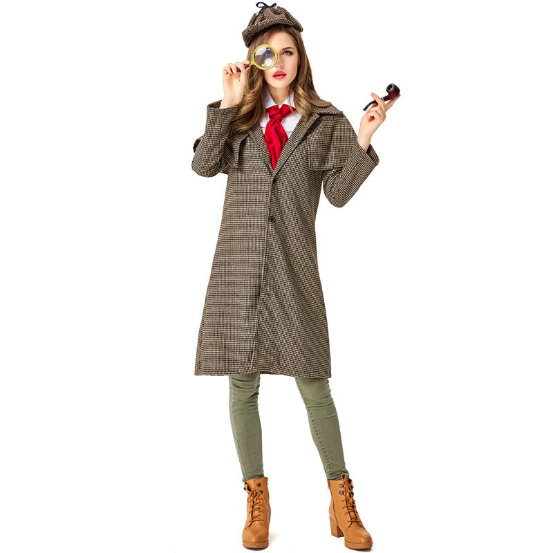 Halloween Adult Female Sherlock Holmes Pixel Costumes