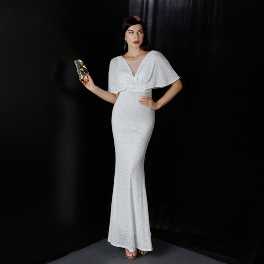 Sequin Fishtail Banquet Elegant Graceful Host Wedding Dresses