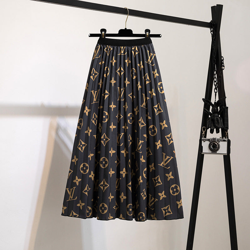 Women's Fashion Trendy Innovative Pleated Mid-length Skirts