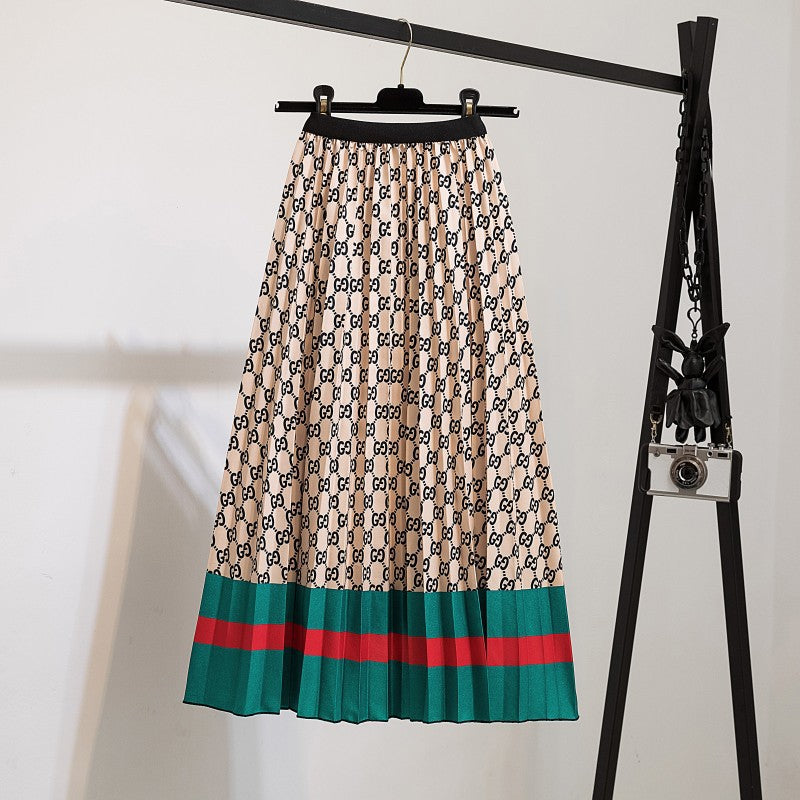 Women's Fashion Trendy Innovative Pleated Mid-length Skirts