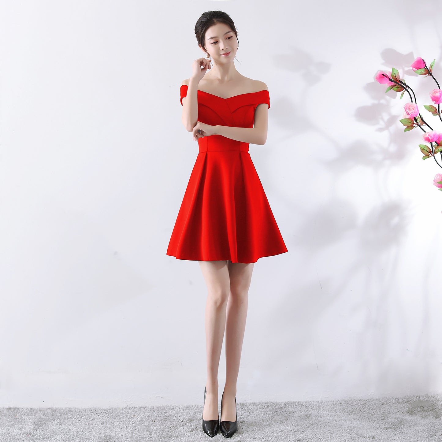 Toast Dress Bride Spring Summer Red Evening Dresses