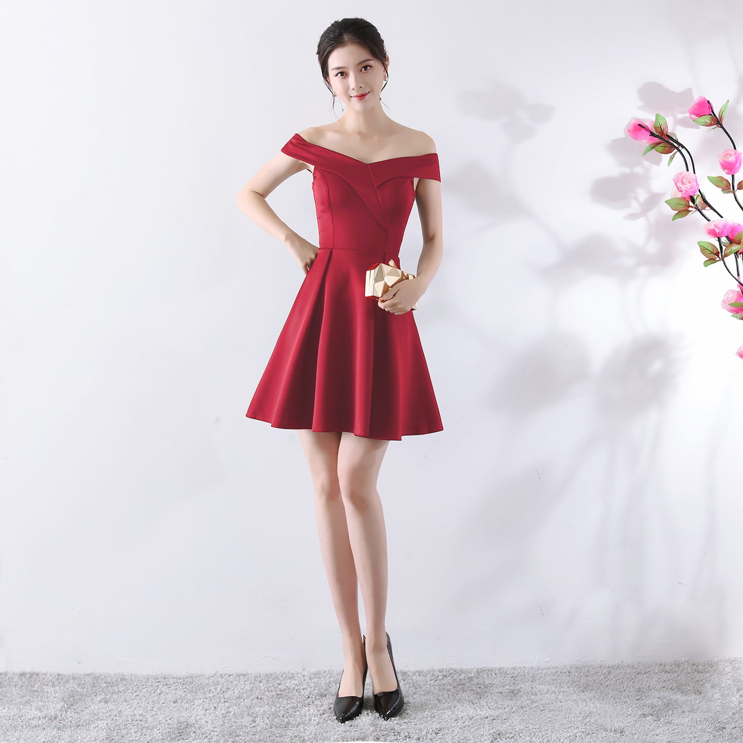 Toast Dress Bride Spring Summer Red Evening Dresses