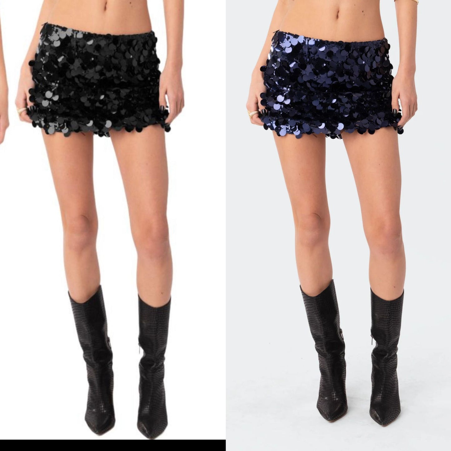 Women's Spring Irregular Sequin Fashion Miniskirt Skirts