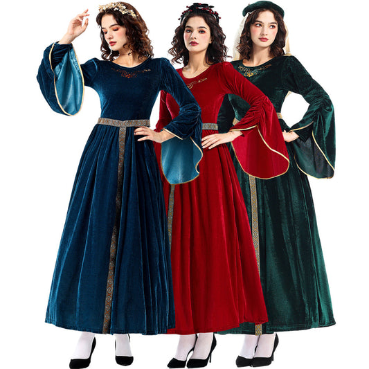 Vintage Court Ball Bell Sleeve Medieval Costumes