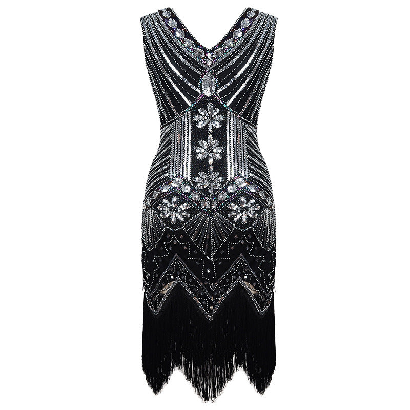 Women's Vintage Dress Banquet Light Luxury Cocktail Evening Dresses