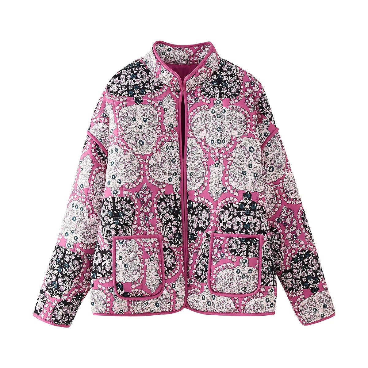 Women's New French Retro Pattern Print Jackets