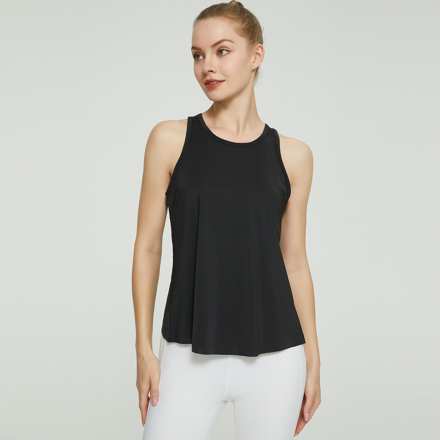 Hauts de course à pied Dovetail Beauty Back Fitness fendus pour femmes