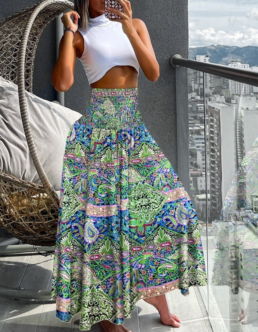 Women's Summer Casual Loose Vacation Long Skirts