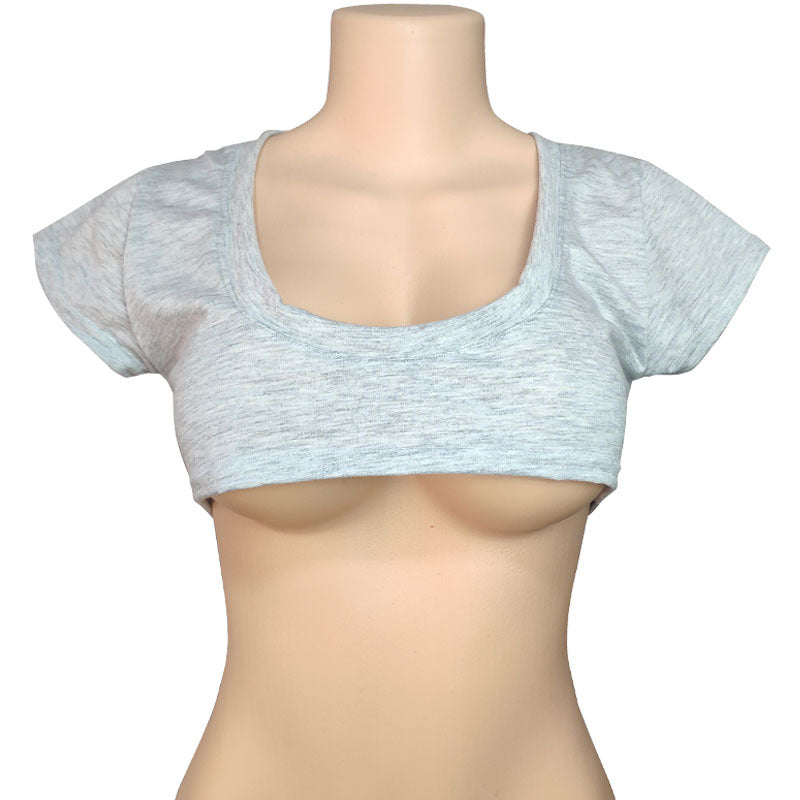 T-shirt nombril sexy à manches bandeau en tricot pour le sexe