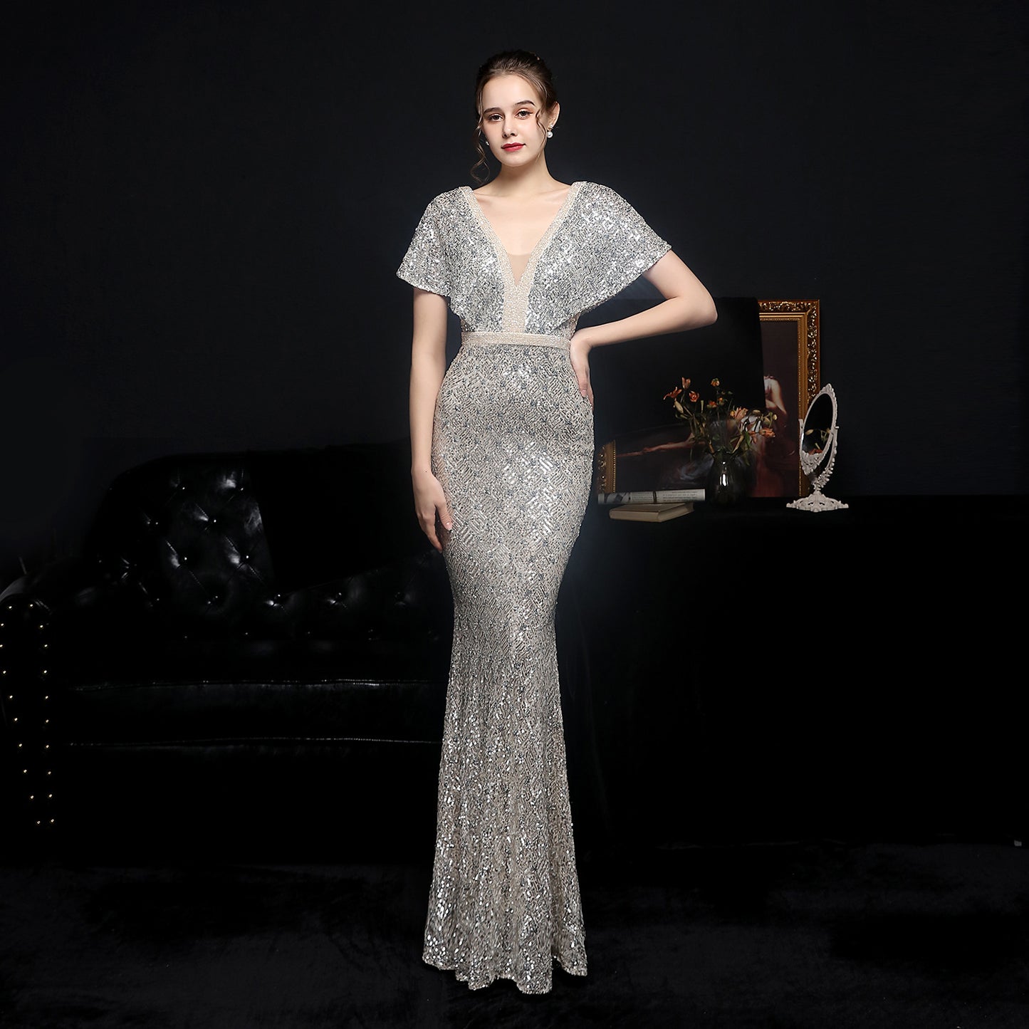 Fishtail Banquet Elegant Graceful Host Car Model Wedding Dresses