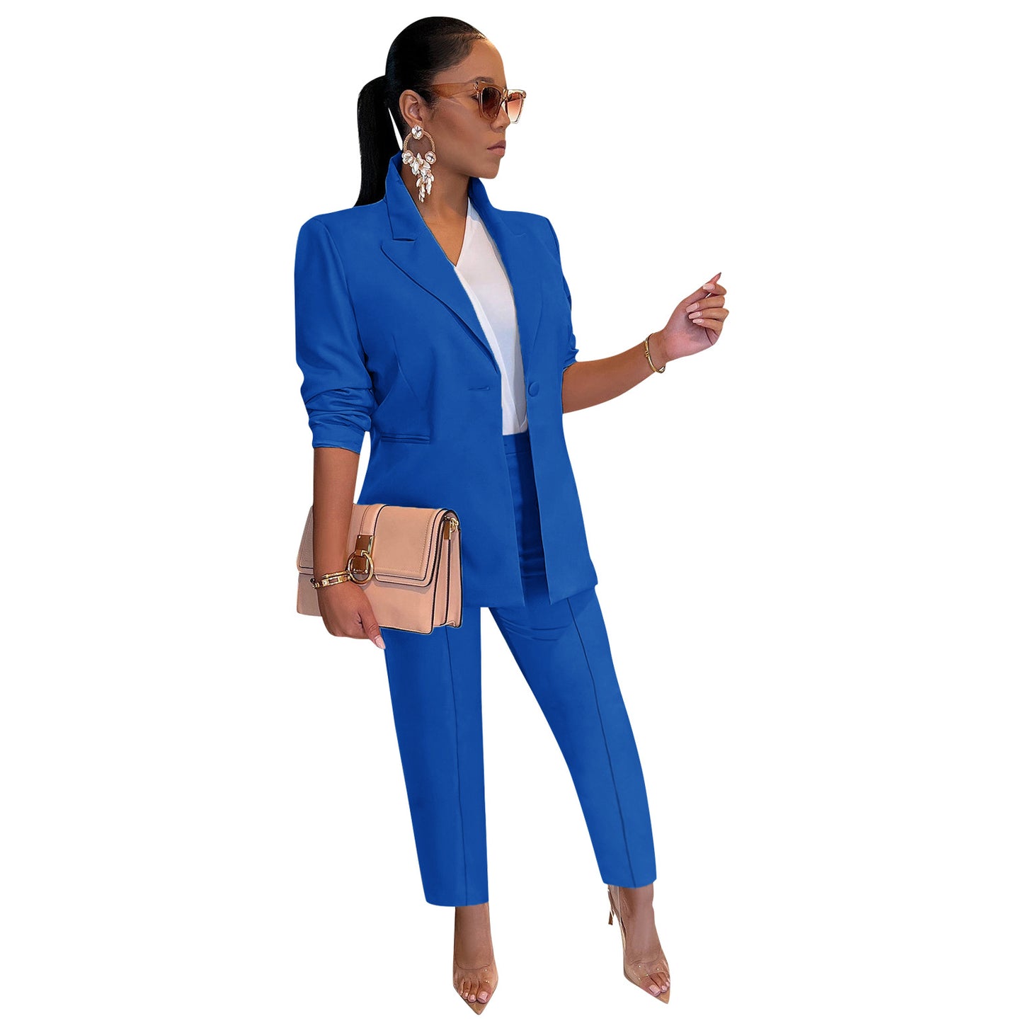 Women's Trousers Two-piece Set Leisure Office Suits