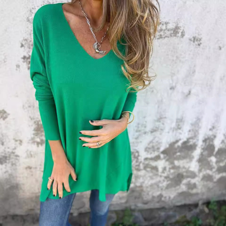 Women's Trendy Graceful Solid Color Loose Tops