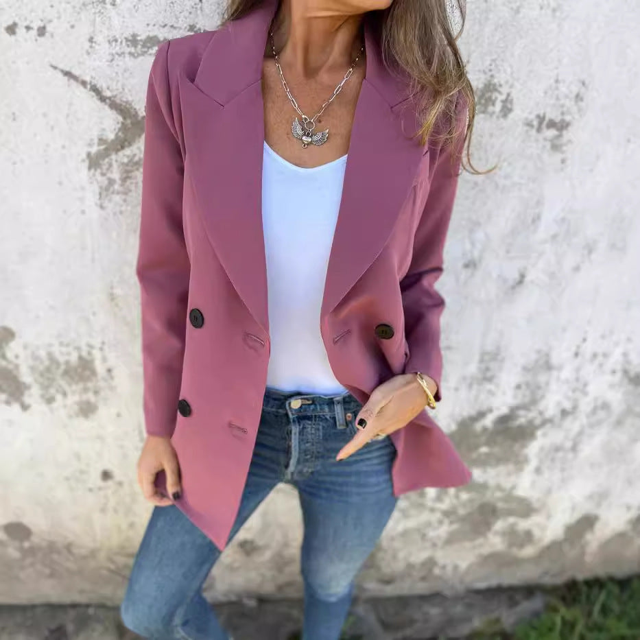 Women's Autumn Solid Color Fashion Long Sleeve Blazers