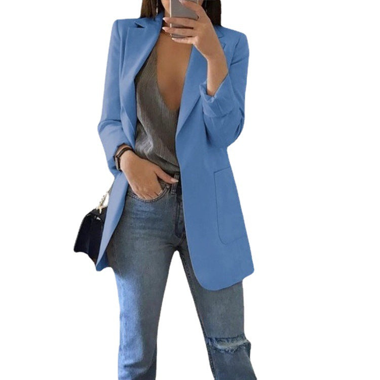 Women's Fashion Solid Color Collar Graceful Blazers