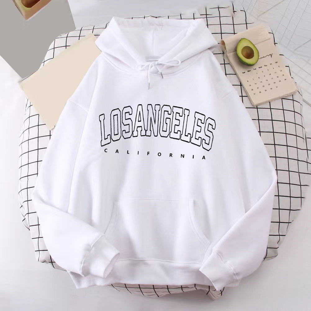 Sweat à capuche ample et épais de style coréen pour femmes, pull long