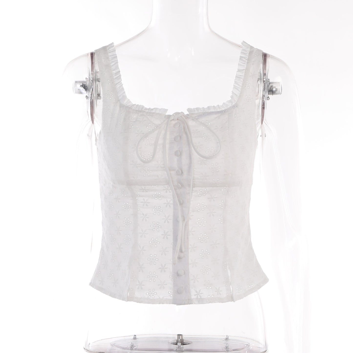 Women's Camisole Jacquard Lace Retro Summer Pastoral Tops