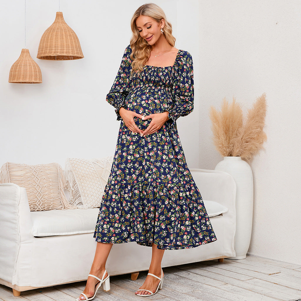 Robe de grossesse en mousseline de soie pour femmes enceintes, petites robes à fleurs