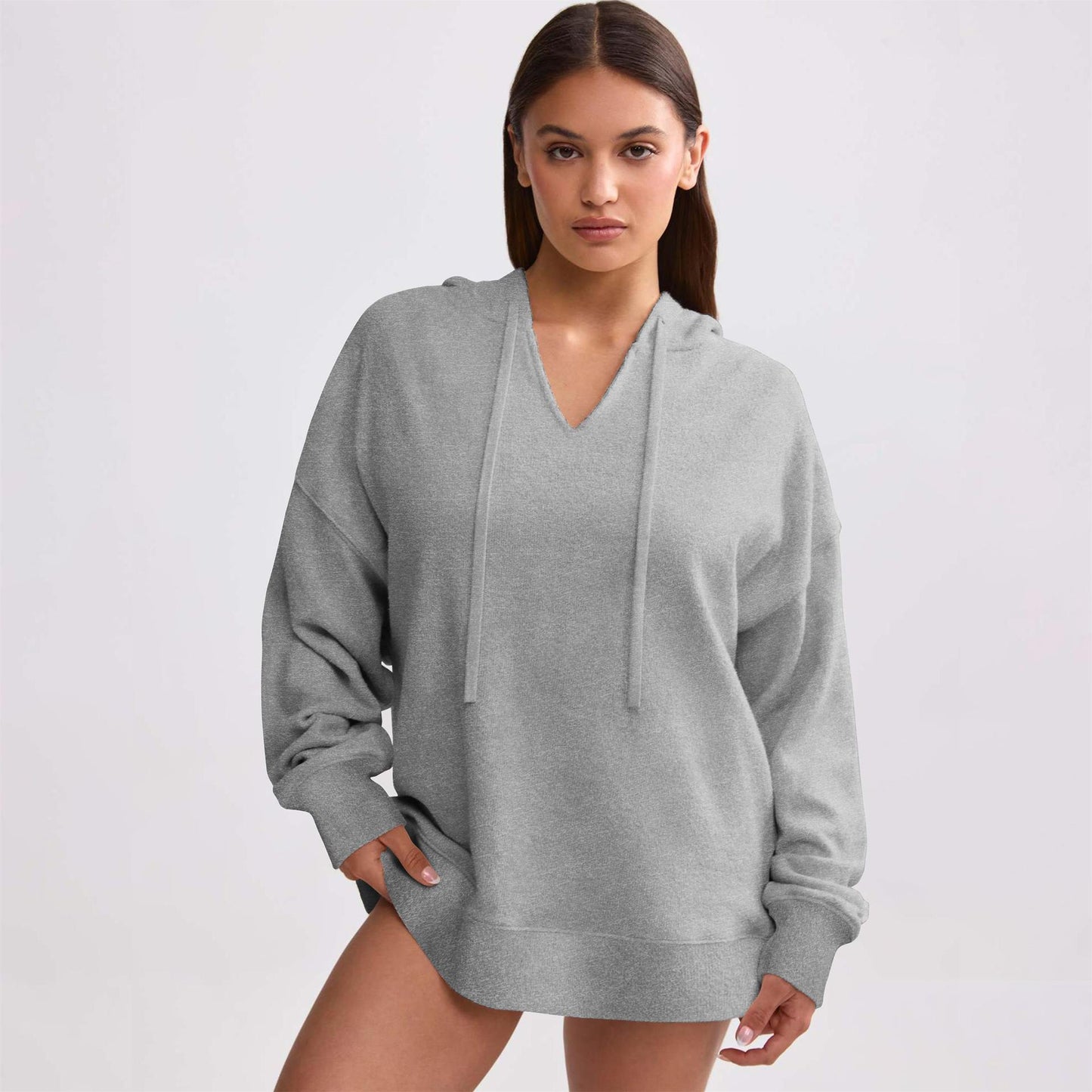 Women's Knitted Loose Long Sleeve Hooded Street Style Sweaters