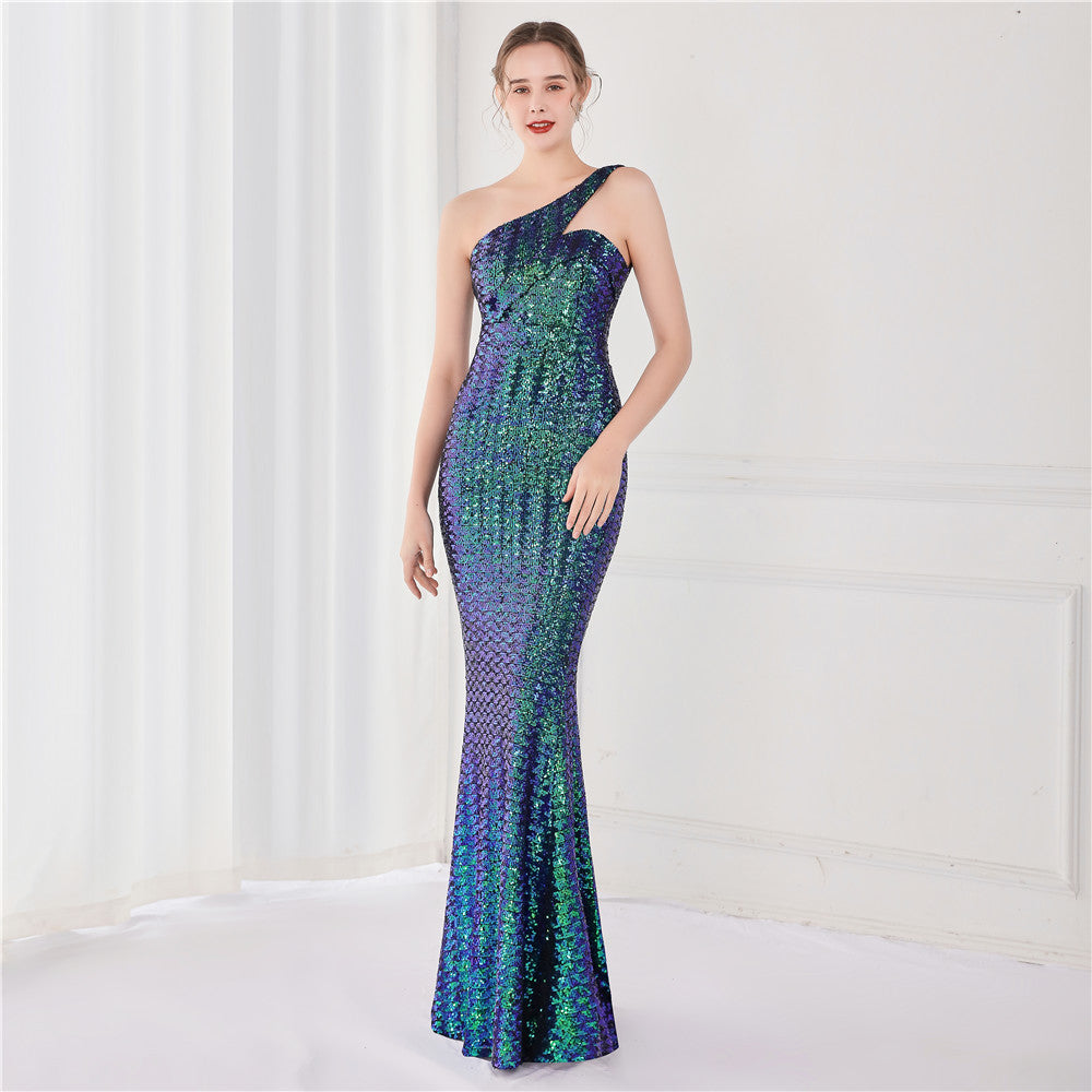 Sequined Dream Party Dress Sexy Long Wedding Dresses