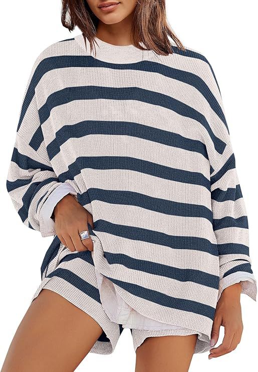 Women's Striped Fashion Casual Long Sleeve Loose Knitwear