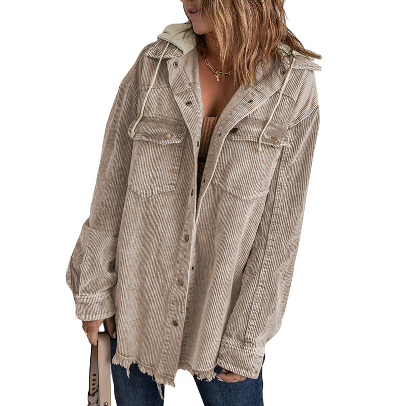 Women's For Color Contrast Patchwork Single-breasted Loose Jackets