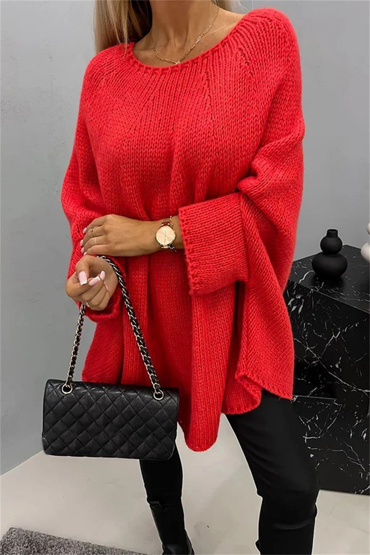 Women's Autumn Cape Poncho Fashionable Knitted Shawl Sweaters