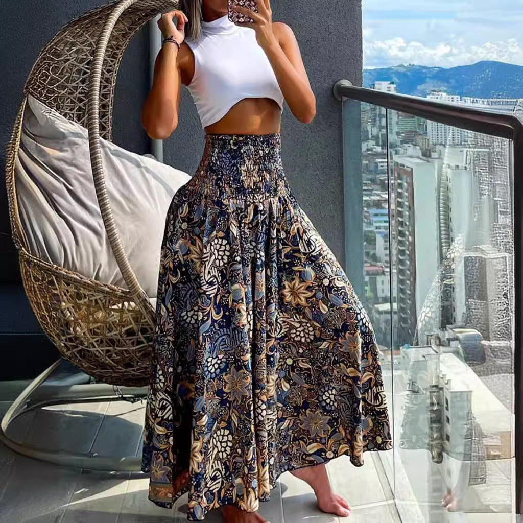 Women's Summer Casual Loose Vacation Long Skirts