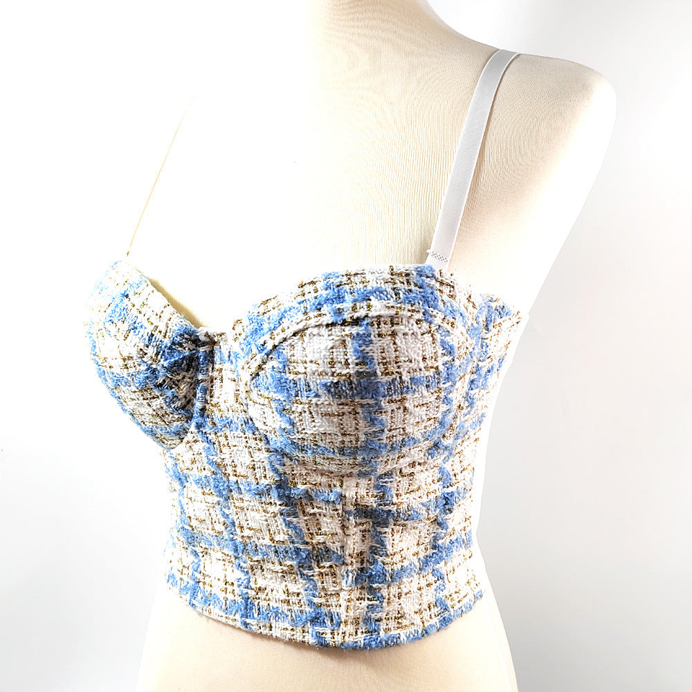 Classic Style Plaid Tube Shake Fast Live Broadcast Tops