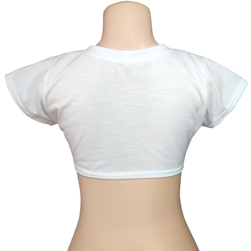 T-shirt nombril sexy à manches bandeau en tricot pour le sexe