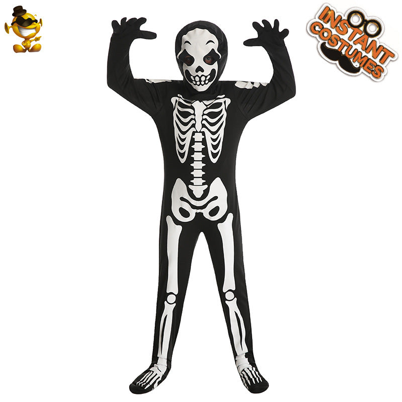 Children's Halloween Little White Ghost Bone Stage Costumes