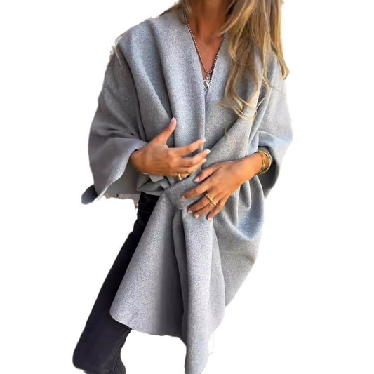 Unique Classy Glamorous Loose Shawl Cape Coats