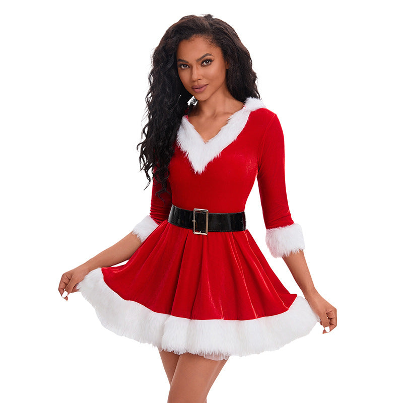 Christmas Adult Female Performance Wear Dress Costumes