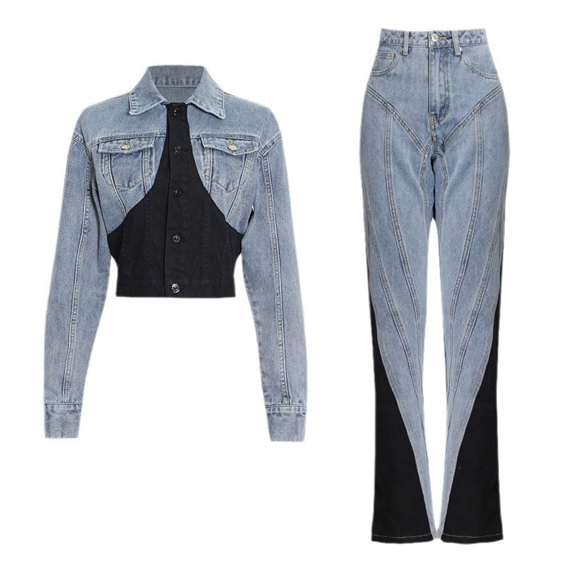 Niche Ensemble deux pièces Couture Denim High Suits