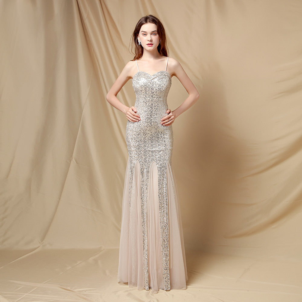 Sling Appreciation Dinner Fishtail Car Model Evening Dresses