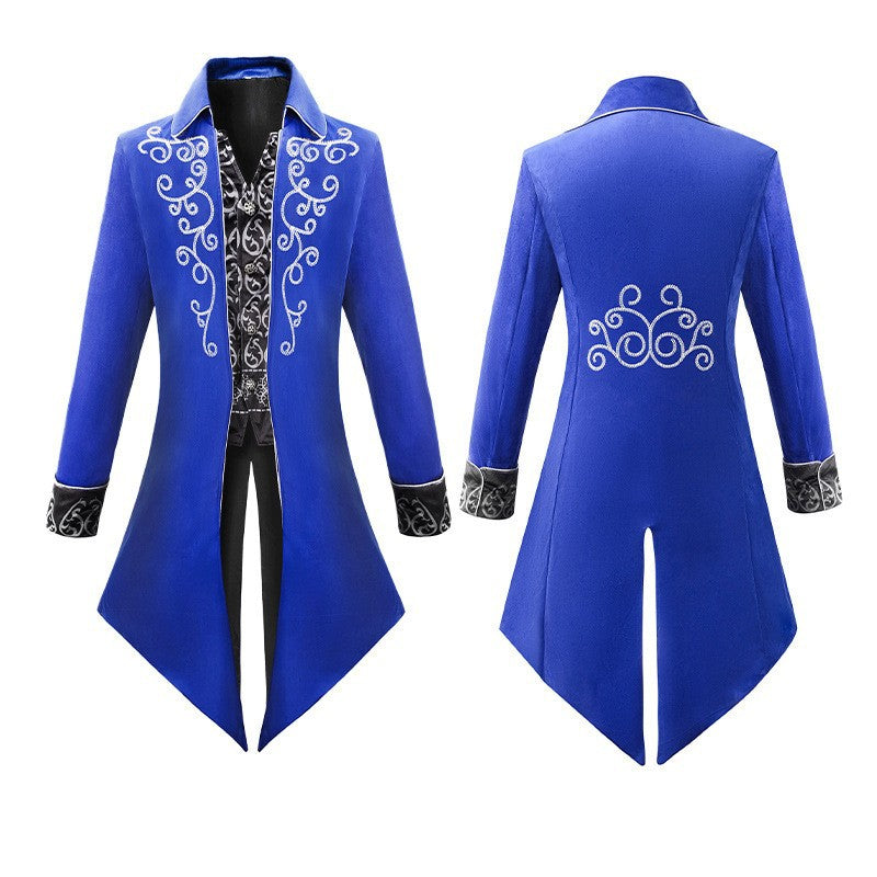 Men's Vintage Swallowtail Medieval Gentleman Gorgeous Court Costumes