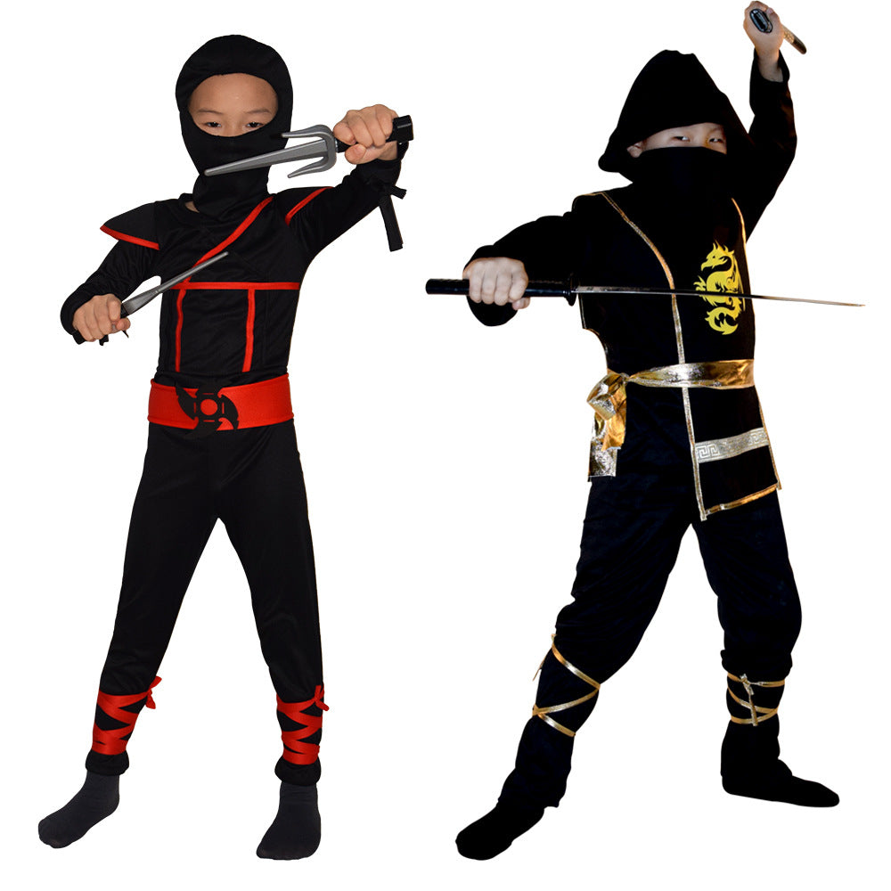 Children's Halloween Ninja Assassin With Knife Night Suits