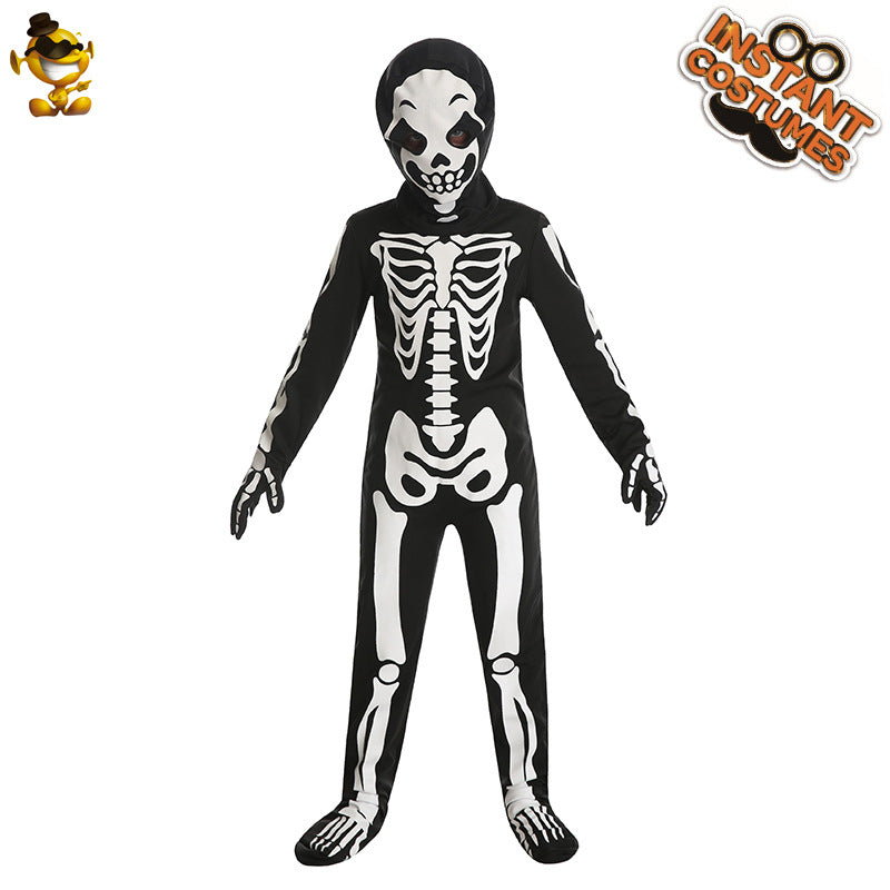 Children's Halloween Little White Ghost Bone Stage Costumes