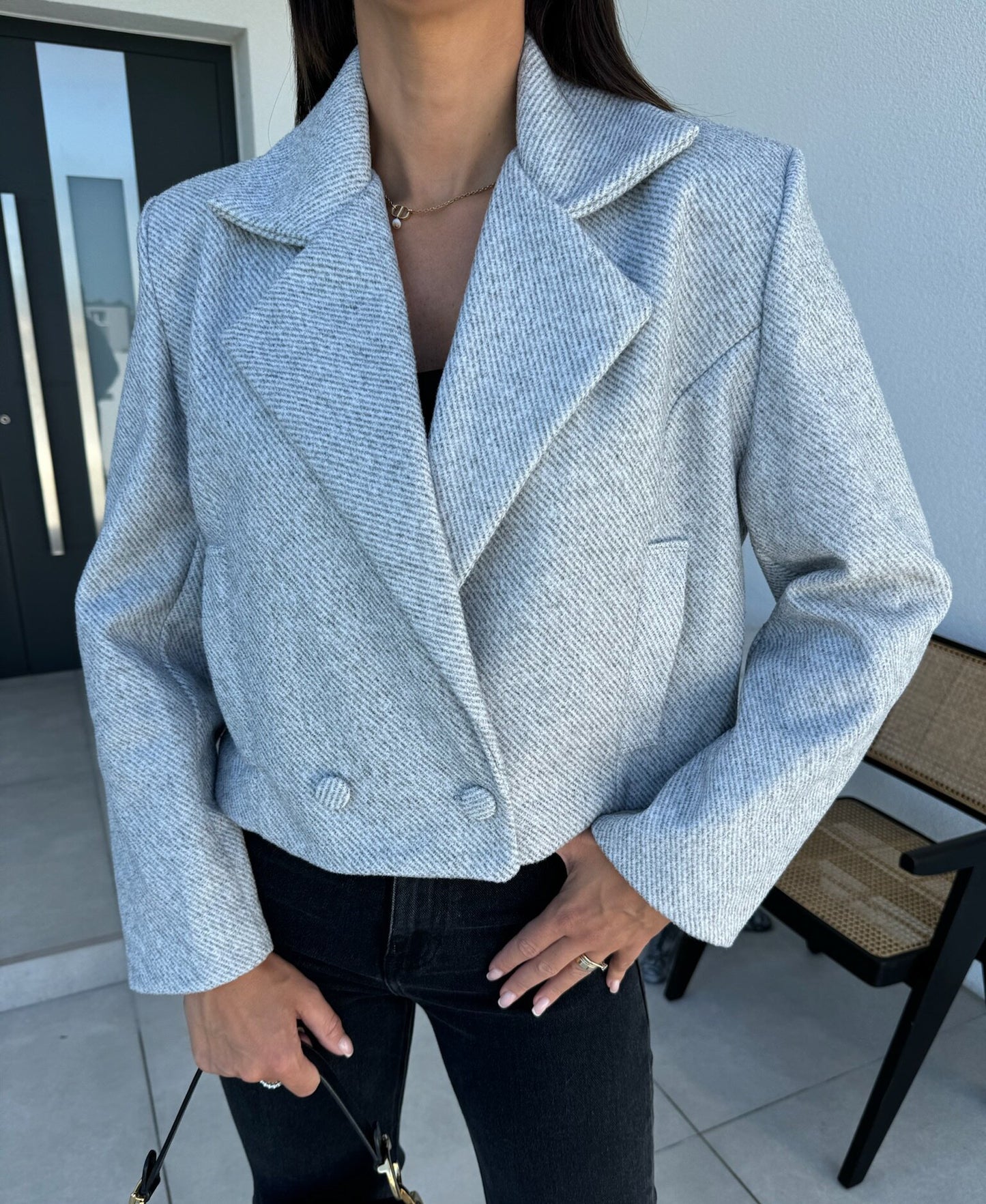 Women's Unique Fashion British Collar Woolen Blazers