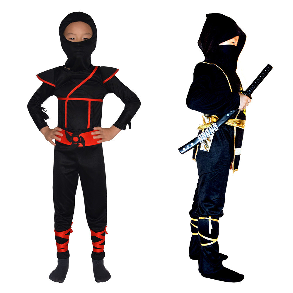 Children's Halloween Ninja Assassin With Knife Night Suits