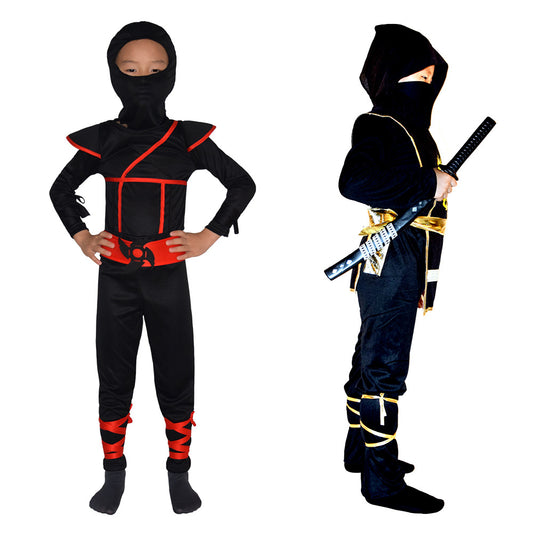 Children's Halloween Ninja Assassin With Knife Night Suits