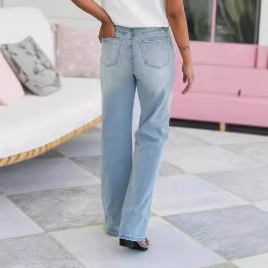 Light Blue High Waist American Style Jeans