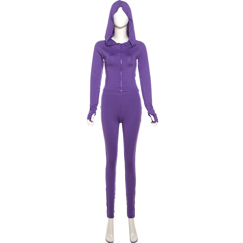 Women's Summer Fashion Sports Long Sleeve Zipper Suits