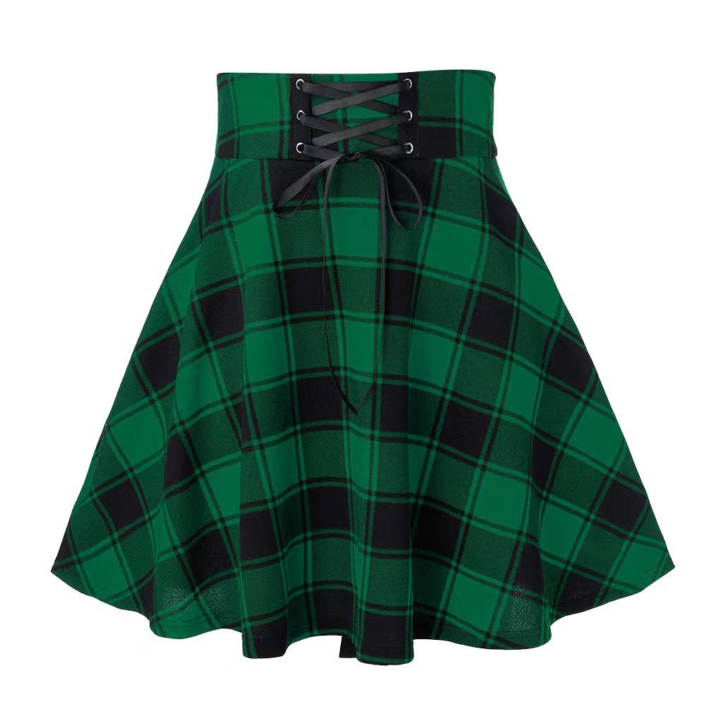 Graceful Charming Beautiful Trendy Fashion Plaid Skirts