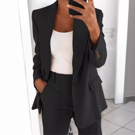 Women's Glamorous Fashion Lapel Graceful Business Blazers