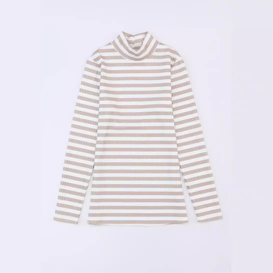 Women's Autumn Striped Casual Pullover Slim Long Knitwear