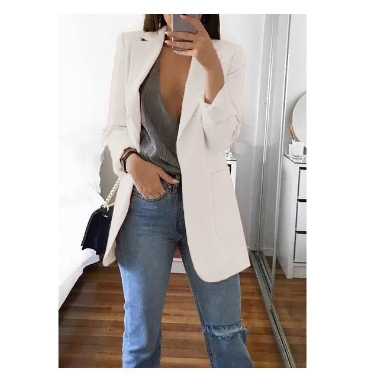 Women's Fashion Solid Color Collar Graceful Blazers