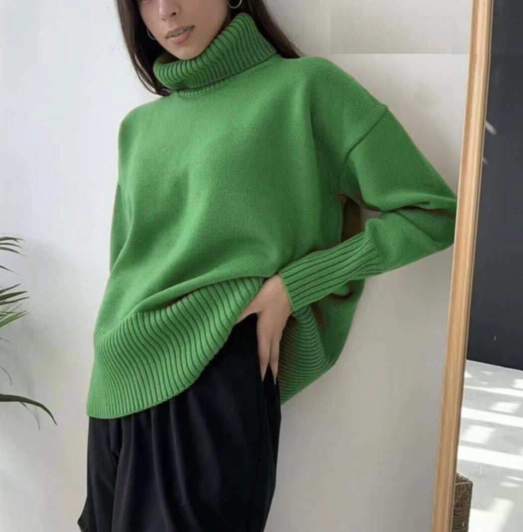 Solid Color Pullover Not Easy To Knitwear