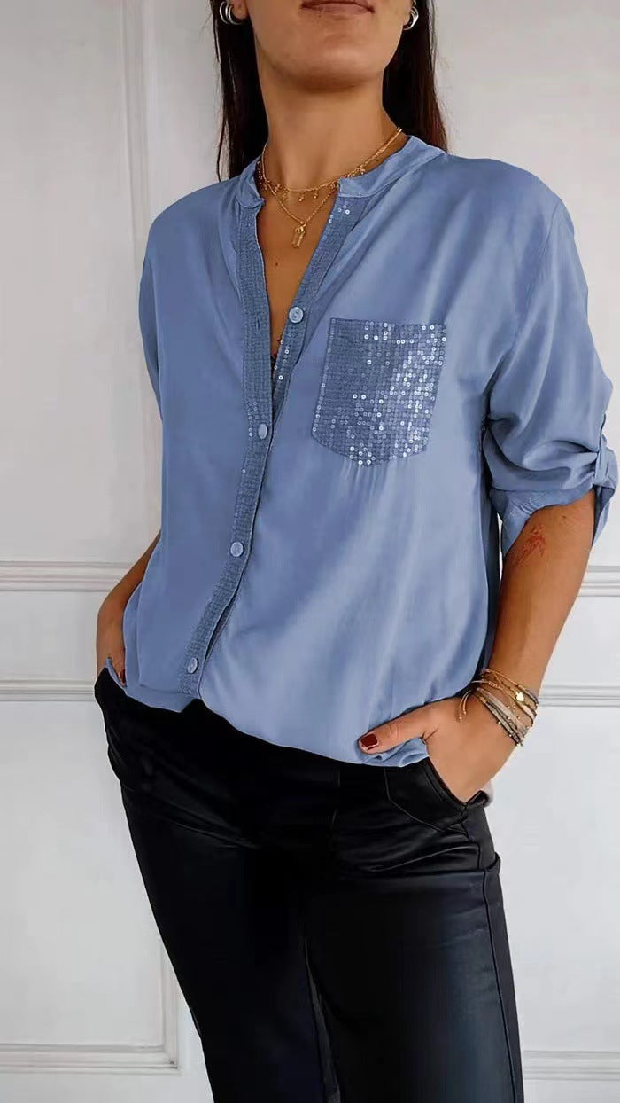 Comfortable Pretty Elegant Commute Style Shirt Blouses